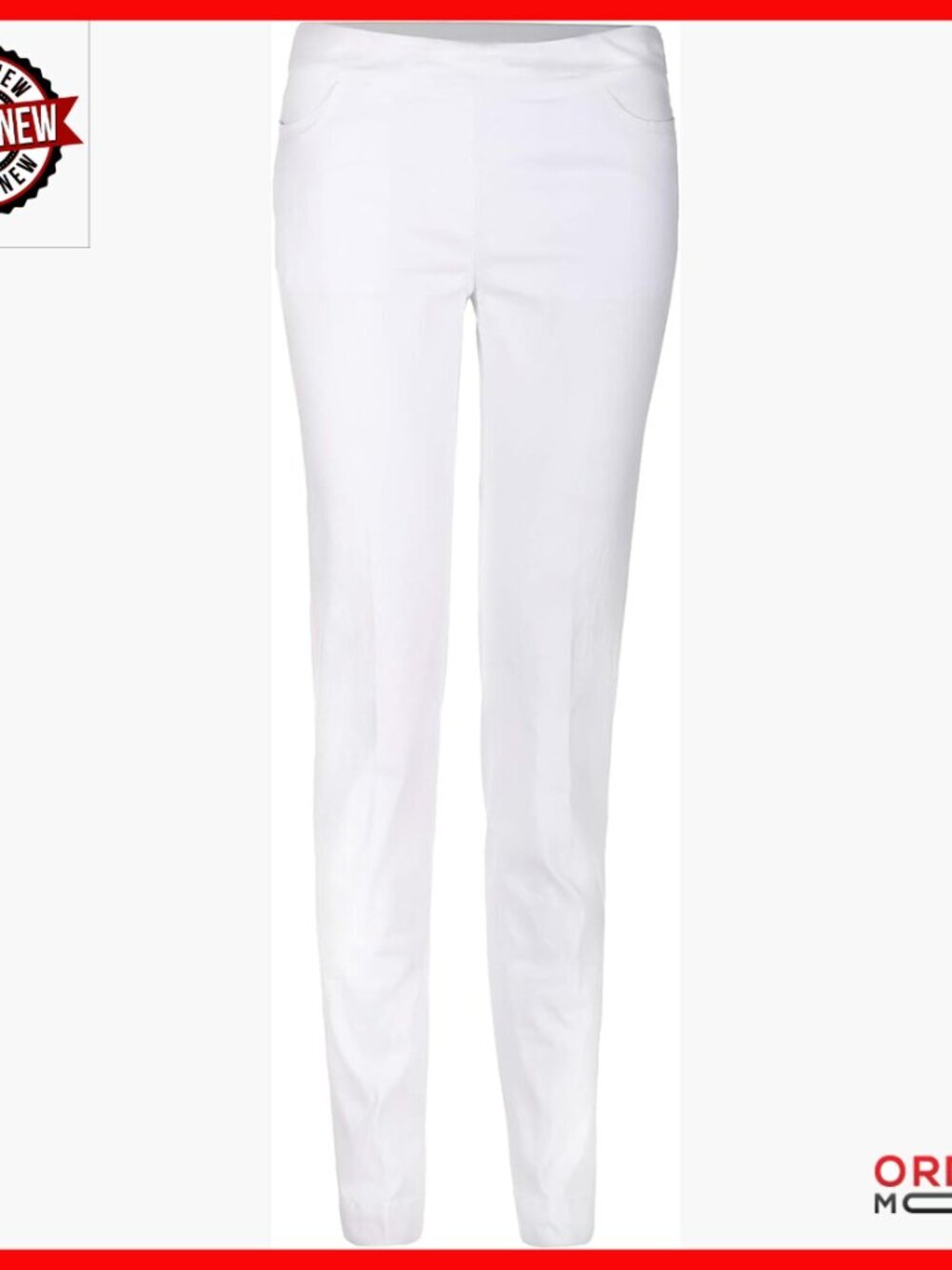 Pull-On Straight Leg Pants with Tummy Control Panel for Active Wear - Picture 1 of 7